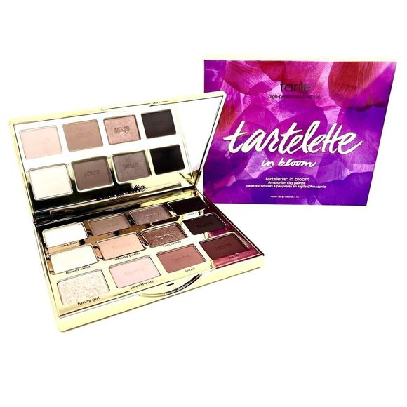 Tarte Tartelette IN BLOOM Eyeshadow Palette 12 Neutral Colors Shimmer-Matte-NEW - Picture 2 of 11